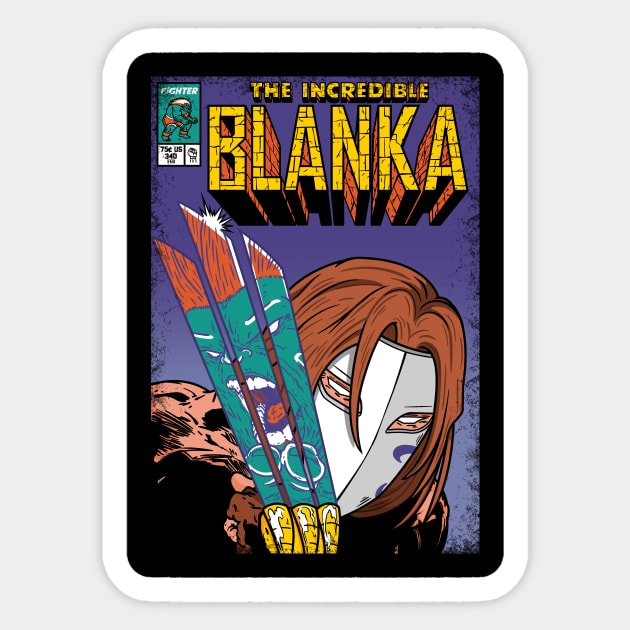 The Incredible Blanka! Sticker by Raffiti